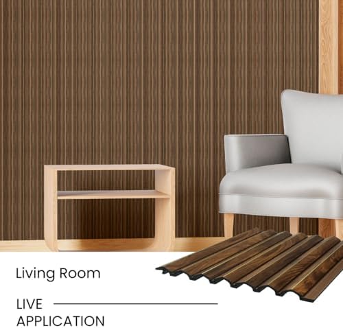 From Plain To Beautiful In Hours MG-1507-8f-5 Gilded Peaks Wood Slat Walls 94.5 - Image 5