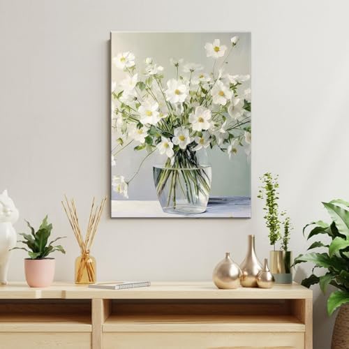 daktenn Floral Canvas Wall Art Bathroom Wall Art Pictures Wall Decor Home Decor - Image 5