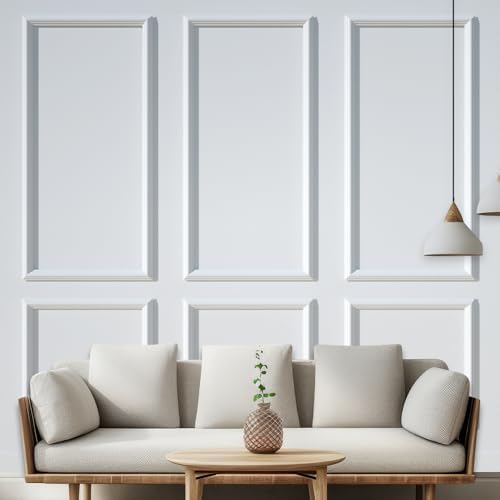 NeatiEase Peel and Stick Wall Molding Kit 6-Frame Premade, Ready-to-Assemble by NeatiEase