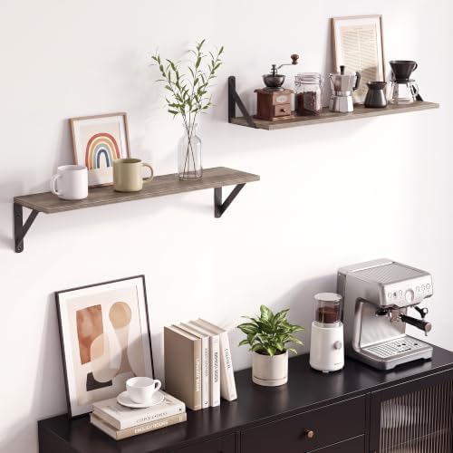 Grey Shelves for Wall 24x6 Inch - Image 4