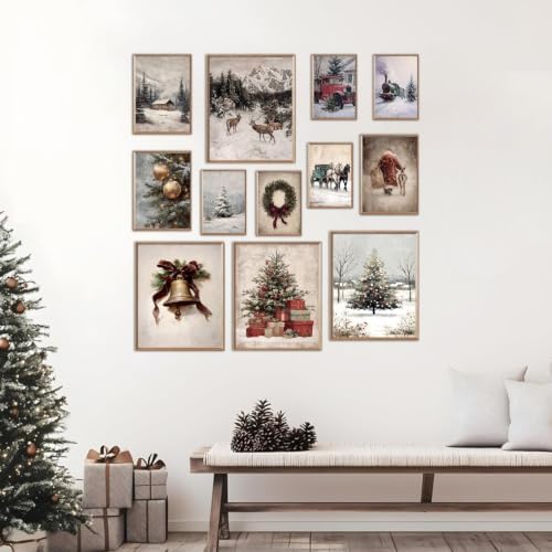 KBKBART 12pcs Christmas Wall Art Prints, Winter Holiday Canvas Art Prints - Image 6