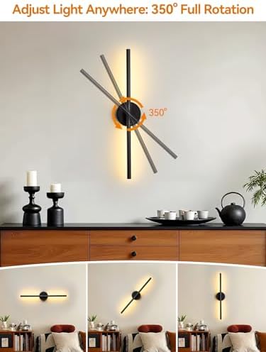 Battery Operated Wall Sconces Set of 2, Remote & Touch Control - Image 6