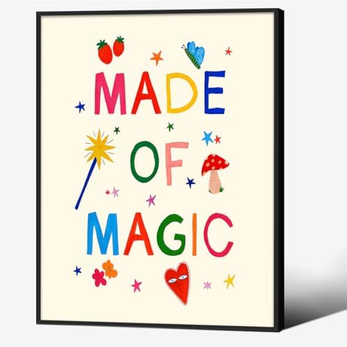 Whimsical Colorful Toddler Wall Art Trendy Cute Minimalist Kids Poster 12X16 by Unknown