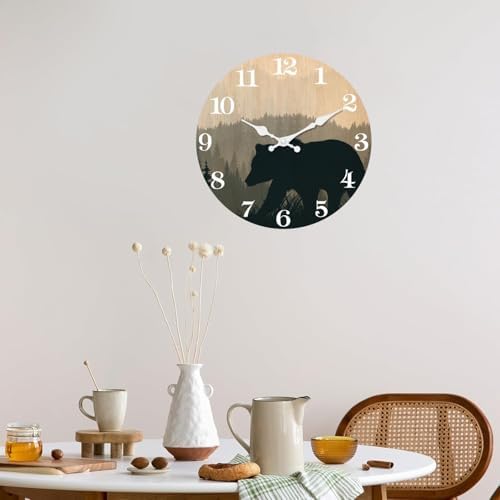XFM Cabin Bear Wall Clock 16 Inch - Image 4
