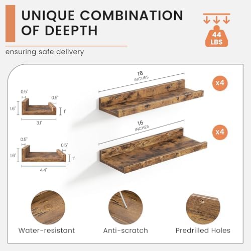 FLYJOE Floating Picture Ledge Shelves - Image 3