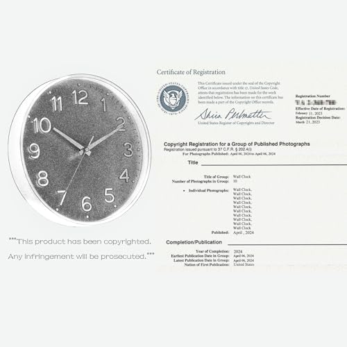 Roymnie 12 Inch Wall Clock Battery Operated Silent Non Ticking Green Analog - Image 6