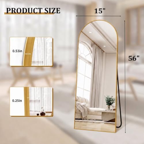 Arched Full Length Floor Mirror - Image 6
