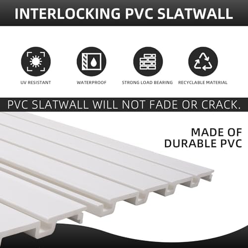 FRAYSCENT Slat Wall Paneling Garage Wall Organizer, Slatwall Panels Garage Tool - Image 6