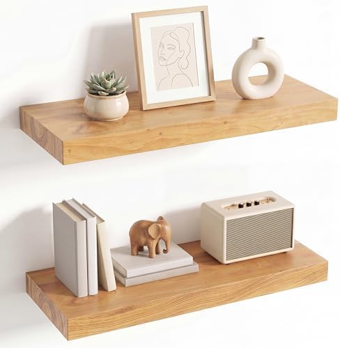 Venusmiles Elm Floating Shelves by Venusmiles