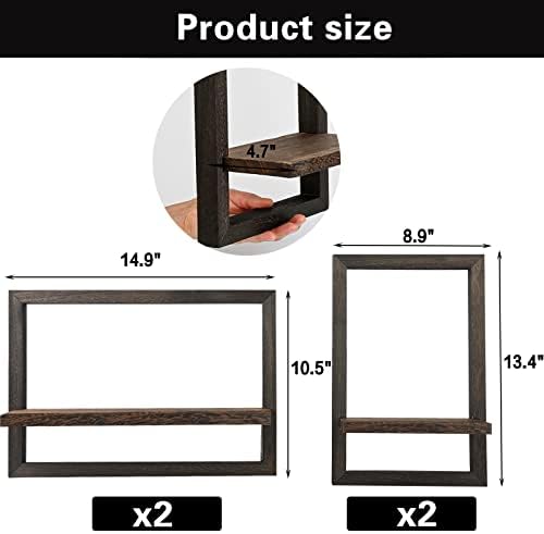 idee-home Floating Shelves for Wall Set of 4 Decorative Hanging Shelf - Image 3