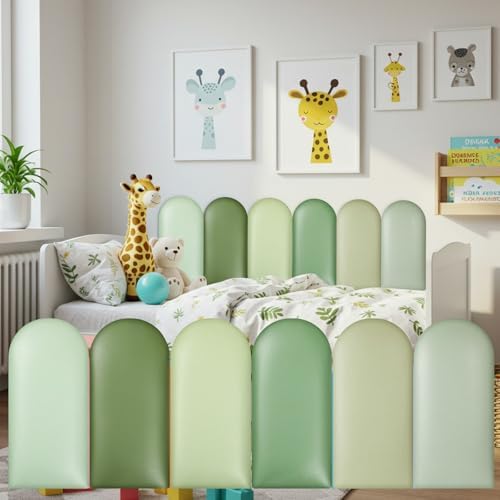 Jetec 6 Pcs Kids Wall Padding Panels, 1.18 Inch Thick Foam Wall Protector by Jetec