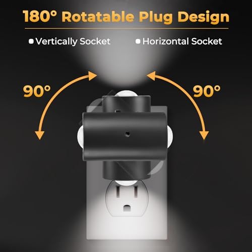 LED Night Lights Plug into Wall, Dimmable Plug in Night Light 5000K, 4 Pack - Image 4