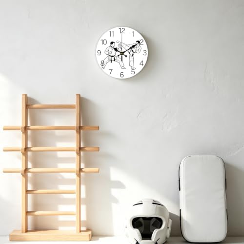 Martial Arts Wall Clock Silent Non-Ticking 12" - Image 7