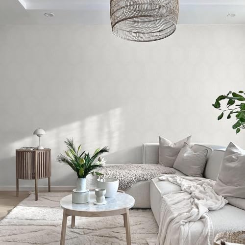 Heroad Peel and Stick Wallpaper Boho Beige Neutral Geometric Removable Wallpaper - Image 4