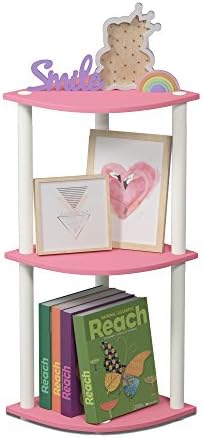 Furinno TURN-N-TUBE Corner Shelf, 3-Tier Corner Bookshelf, Display Storage by Furinno-FitsYourSpaceFitsYourBudget