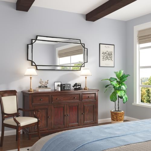 24x47 Inch Bathroom Mirrors for Over Sink, Framed Mirrors for Wall Black - Image 2