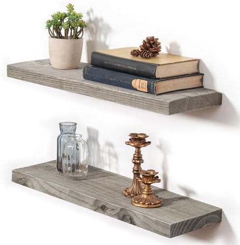 Fun Memories 24 Inch Reclaimed Wood Floating Shelves by FunMemories