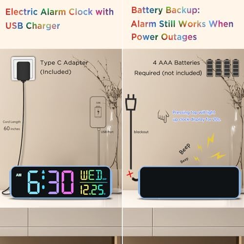 Peakeep Large Display Digital Alarm Clock - Image 5
