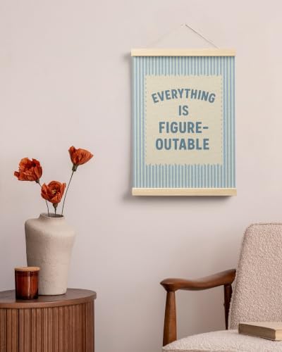 FGFK Everything Is Figureoutable Inspirational Wall Art Poster Hanger Frame - Image 4