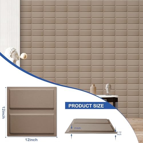 12 Pack 3D Wall Panels for Interior Wall Decor, Accent Wall Panels for Office - Image 2