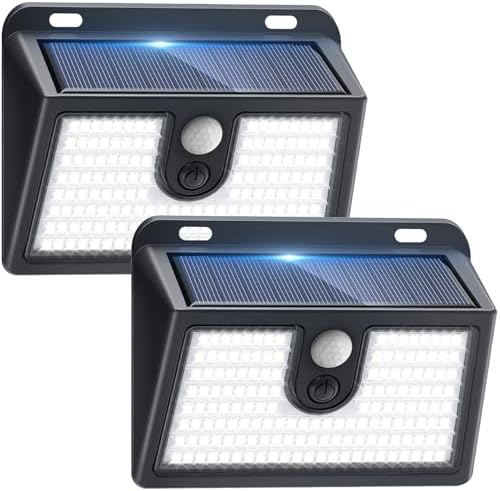 Solar Motion Sensor Outdoor Lights, Super Bright Solar Lights Outdoor Waterproof by Claoner