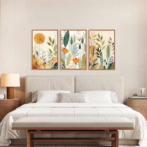 CHDITB Framed Boho Floral Botanical Wall Art Wildflower Poster 24”x36” x3 - Image 3