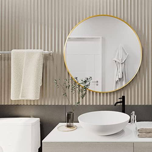 HARRITPURE Round Mirror 23.6" Gold Wall Mounted Circle Mirror - Image 3