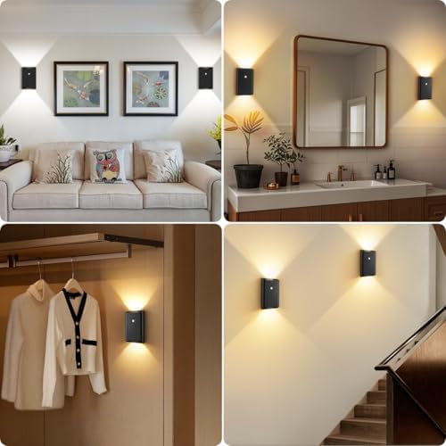 Eneru Motion Sensor Wall Sconce, Rechargeable Wireless Lights Indoor 2 Pack - Image 5