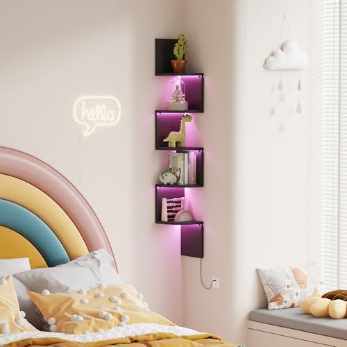 Qupui 5-Tier Tall Corner Shelf - Image 5