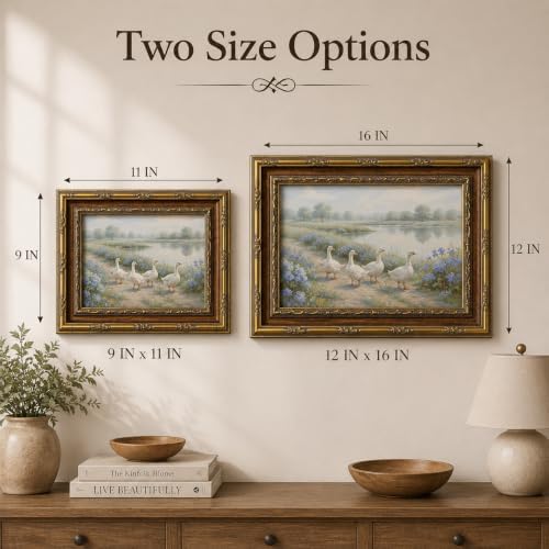 Vintage Gold Framed Geese Farmhouse Canvas Wall Art 9x11 Inch - Image 4