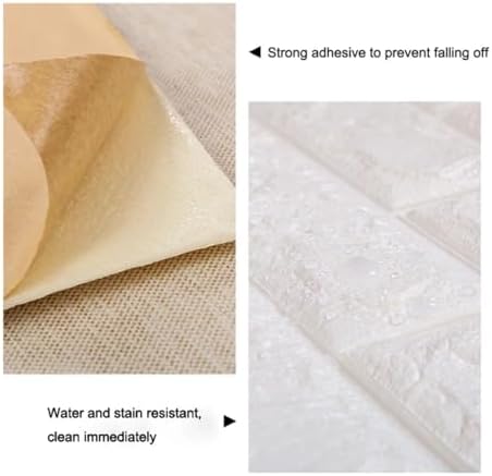 Waterproof Wall Panels 27.5" x 196.8" Faux Brick Wallpaper Peel and Stick Art - Image 6