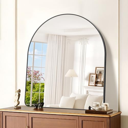 GLASHOM Arched Bathroom Mirror, Wall Mounted Mirror, Living Room, Vertically - Image 4