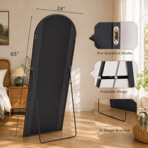 65"x24" Arch Floor Mirror, Full-Length Wall Mirror - Image 4