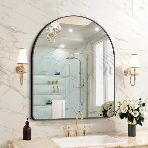 FORBATH Arched Bathroom Mirror 30x36 Inch, Bathroom Mirror Wall Mounted Modern by AvaMalis