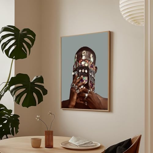 Man Portrait Wall Art Black Men Art Afro King Poster 16x20 Inch Unframed - Image 4