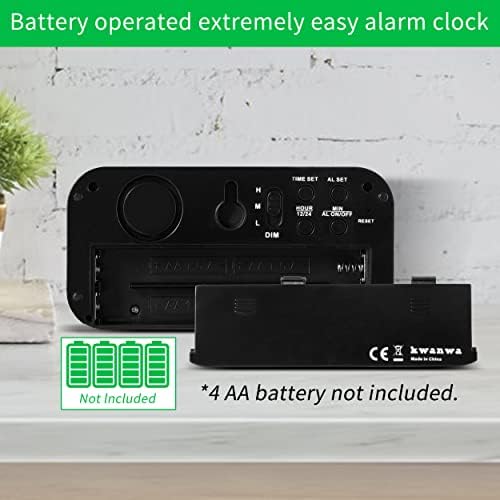 KWANWA 1.2 Inch Small Digital Alarm Clock, Battery Operated Portable Desk Clock - Image 4