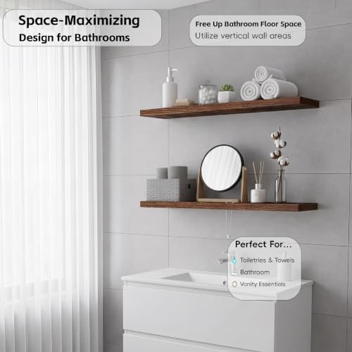 Lufia Floating Wall Shelves, MDF - Image 4