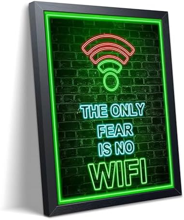 Framed Gamer Wall Art, Boys Game Room Wall Decor Painting, The Only Fear Is No by Unknown