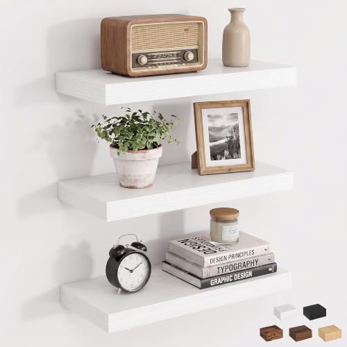 White Floating Shelves for Bathroom by Dreamland