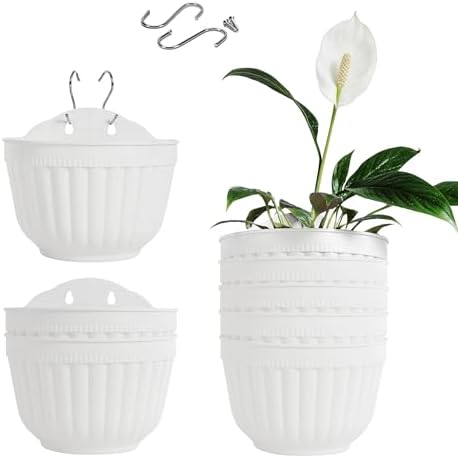 8 Pack Resin Wall Hanging Planter Pots Vertical Garden Living Wall Mount Window by OrimercGarden