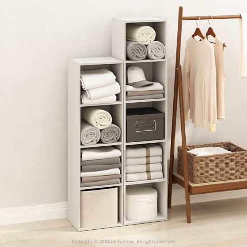 Furinno Reed Closet Organizers and Storage, 5-Tier Closet Organizer, Open Shelf - Image 2