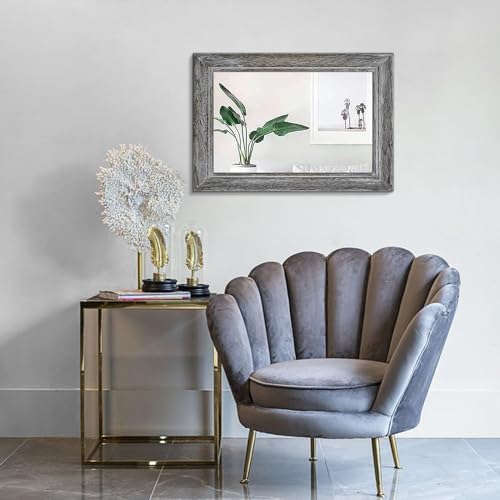Wooden Mirror with Rectangle Framed Rustic Hanging Mirrors - Image 5