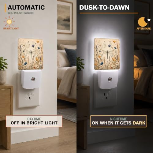 Dusk to Dawn Night Light, Plug into Wall Nightlights Lamp - Image 2