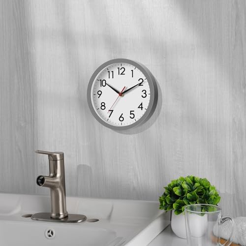 AKCISOT 8 Inch Wall Clock, Silent Battery Operated Analog Clock - Image 5