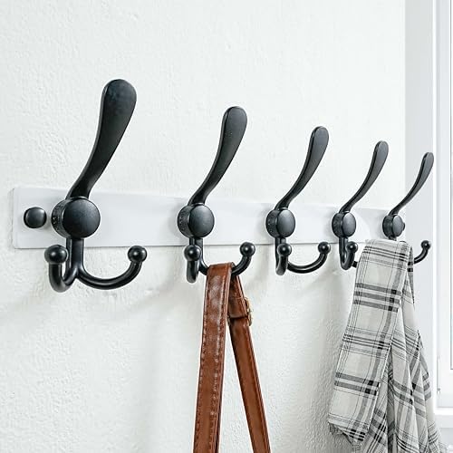 Dseap Coat Rack Wall Mount, Heavy Duty 12-Gauge Base vs Flimsy 1mm, - Image 4