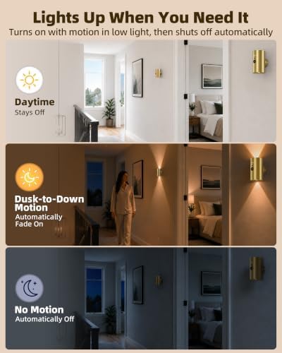 EZVALO Motion Sensor Wall Sconces - Image 3