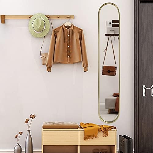 OUSHUAI Gold Full Length Oval Mirror, Narrow Capsule Long Mirrors - Image 5