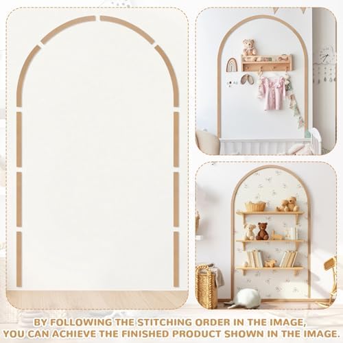 Novabright Unfinished Wood Arch Trim, 60 x 36 Inch - Image 3