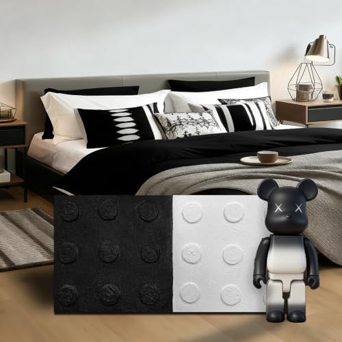HUBOSKN Black And White Canvas Wall Art - Image 2