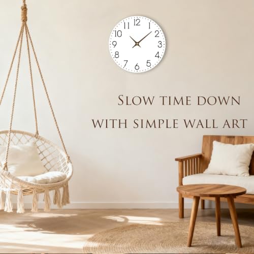 8 Inch Wall Clock Battery Operated, Silent Analog Clocks - Image 7